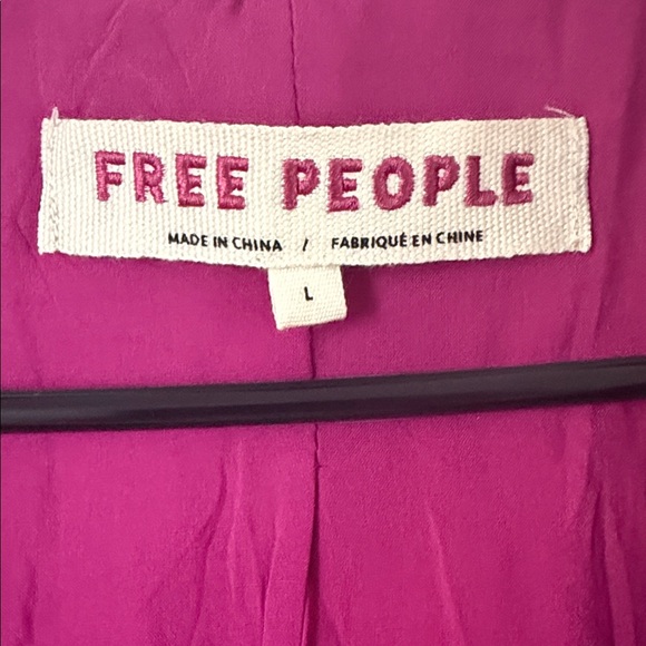 Free People Sparkling Velvet Robe - Pink and Burgundy - Picture 3 of 4